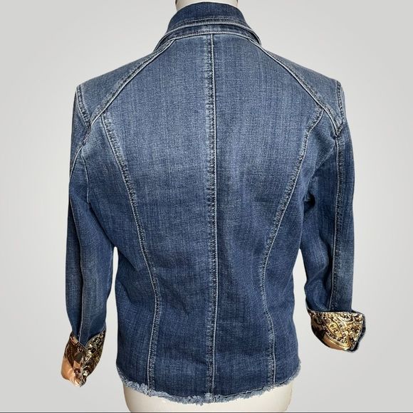 Chico’s Quilted Denim Jacket - Picture 7 of 8